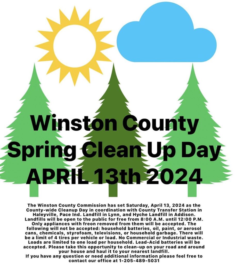 Winston County Clean up day!